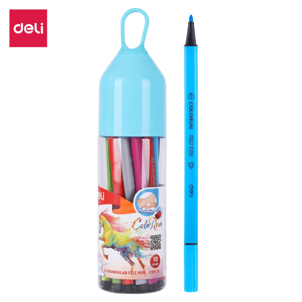 Bút dạ 18 màu Deli C10516